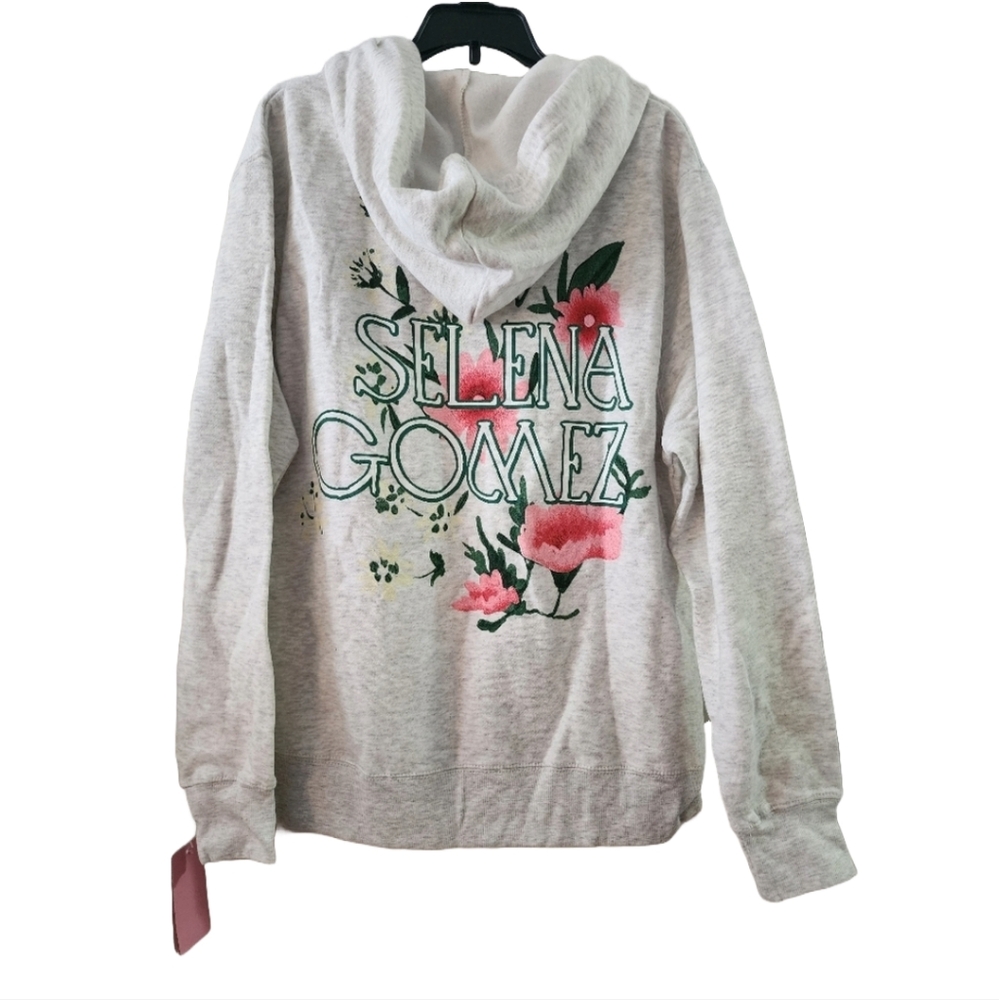 Selena Gomez floral hoodie full zip jacket Sz M